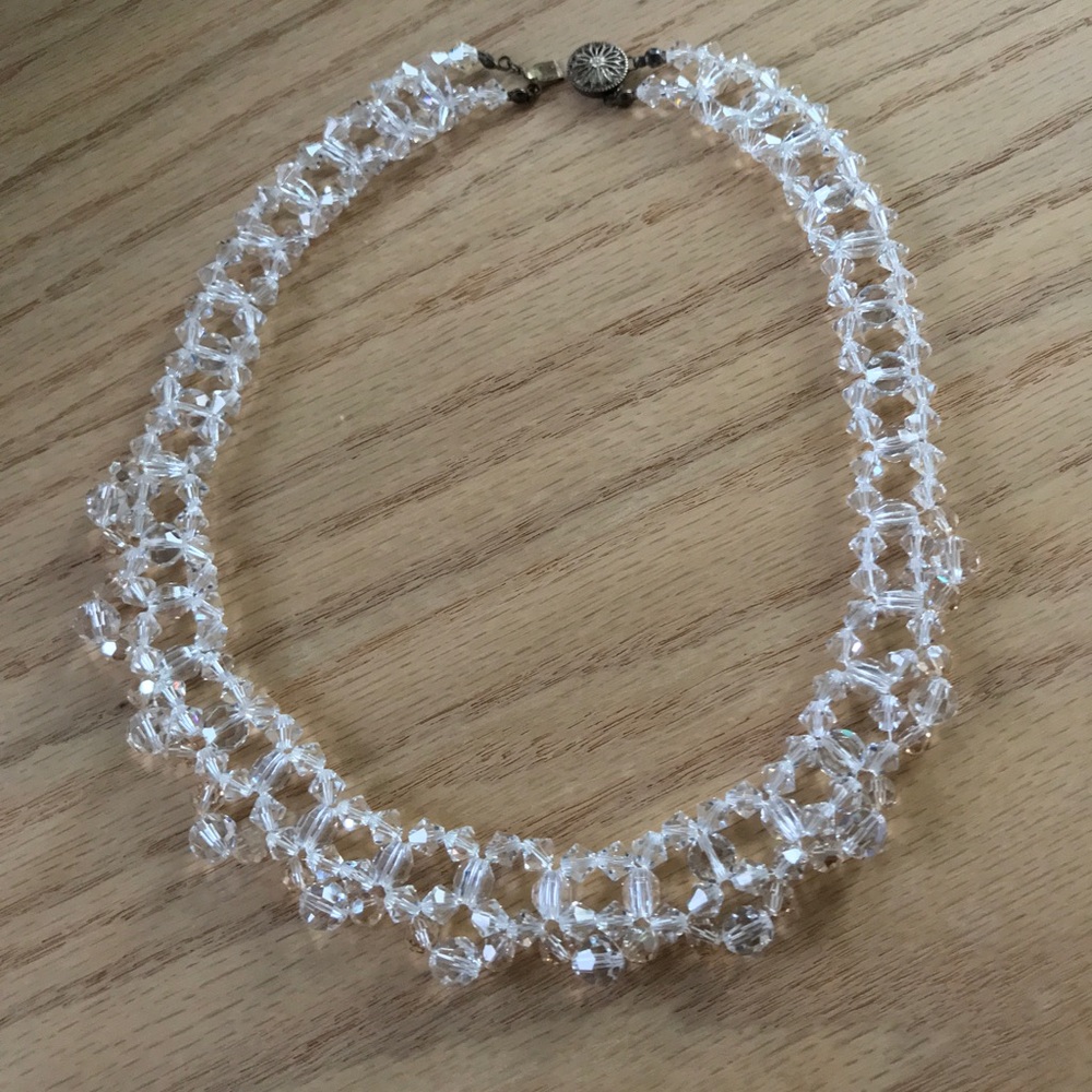 Handmade by me: Woven  Swarovski necklace. - Picture 4 of 7